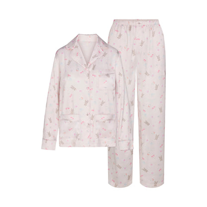 WOVEN SHINE LONG SLEEP SET | BARELY PINK SNACK BAG