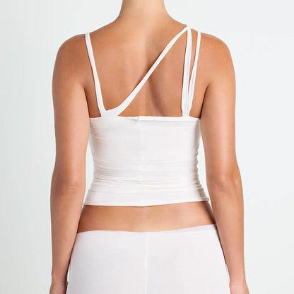 VETTESE X SKIMS SHEER MODAL TOP | ECRU