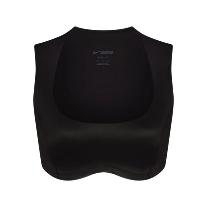 NikeSKIMS SATIN SHINE WIDE SCOOP BRA | OBSIDIAN