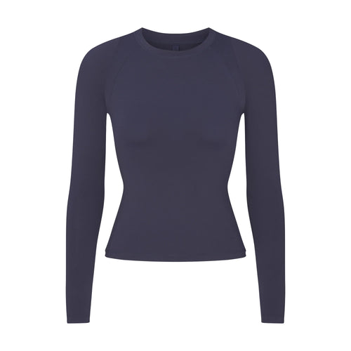 NikeSKIMS AIRY LONG SLEEVE CREW NECK TOP | DEEP ROYAL