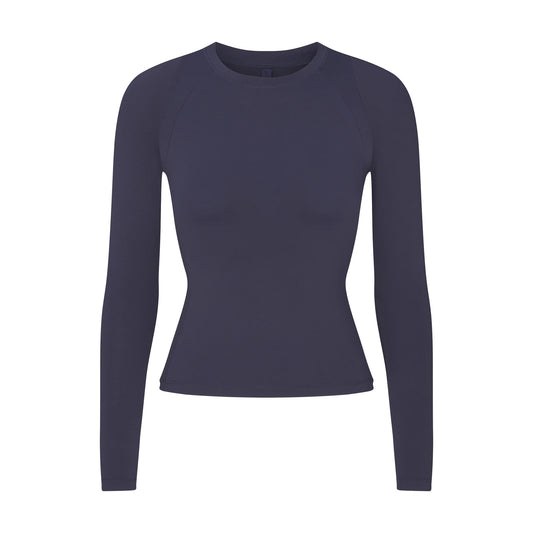 NikeSKIMS AIRY LONG SLEEVE CREW NECK TOP | DEEP ROYAL