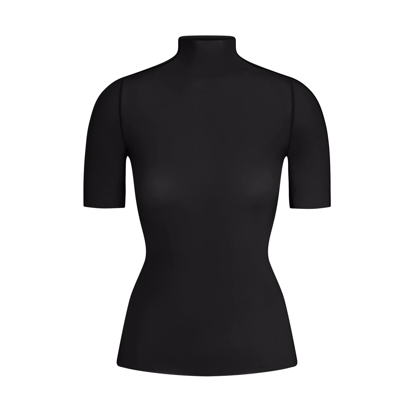 NikeSKIMS WEIGHTLESS LAYERS MOCK NECK SHORT SLEEVE T-SHIRT | OBSIDIAN