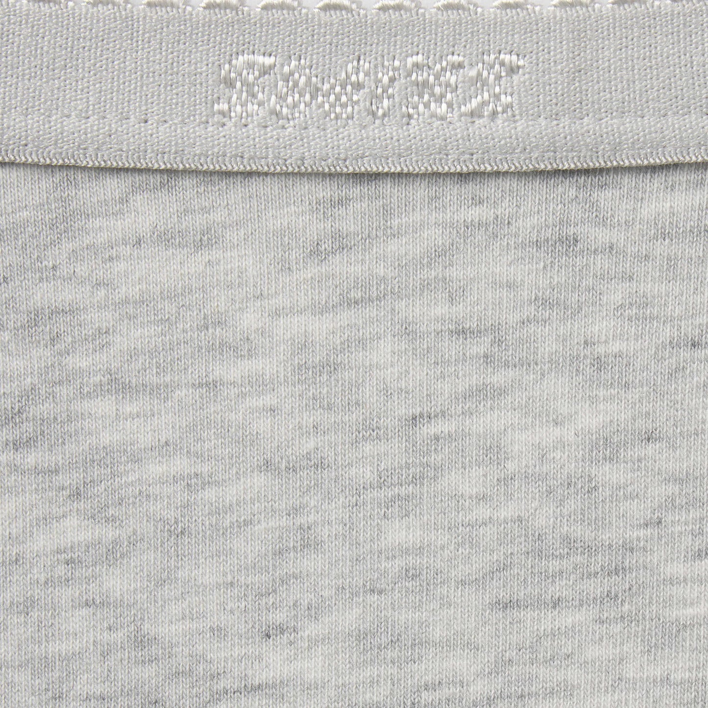 LIGHTWEIGHT COTTON LOGO PICOT THONG | LIGHT HEATHER GREY