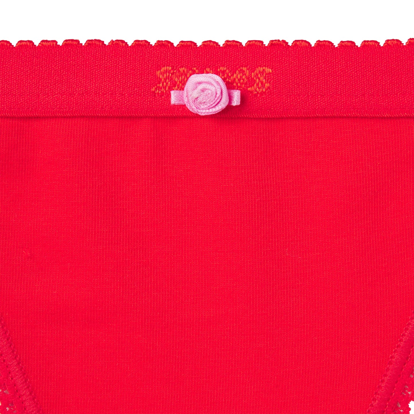 LIGHTWEIGHT COTTON LOGO PICOT HIPSTER | RUBY TONAL