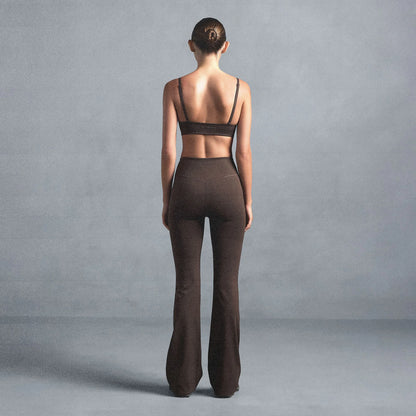 NikeSKIMS MATTE SLIM FLARE LEGGING | DARK SEPIA