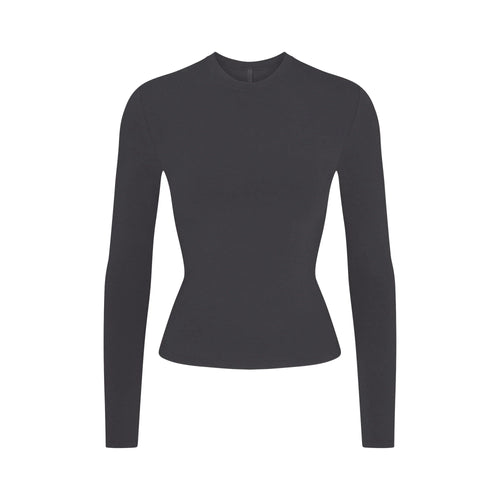 COTTON JERSEY LONG SLEEVE T-SHIRT | SOOT
