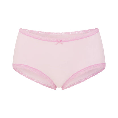 LIGHTWEIGHT COTTON LACE BOY SHORT | CHERRY BLOSSOM