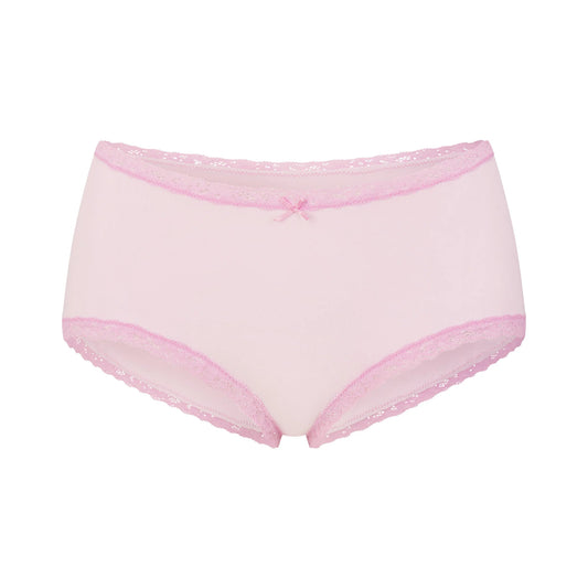 LIGHTWEIGHT COTTON LACE BOY SHORT | CHERRY BLOSSOM