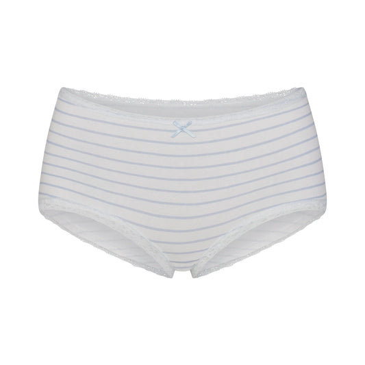 LIGHTWEIGHT COTTON LACE BOY SHORT | AIRSPACE LAGUNA STRIPE