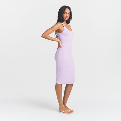 COTTON RIB TANK MIDI DRESS | SUGAR PLUM