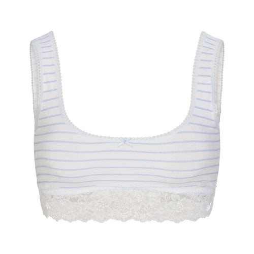 LIGHTWEIGHT COTTON LACE SCOOP BRALETTE | AIRSPACE LAGUNA STRIPE