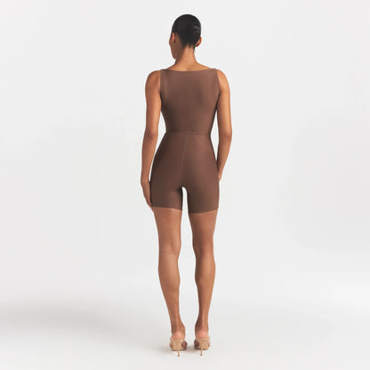 SKIMS BODY CORE SCULPT BACK SMOOTHING OPEN BUST MID THIGH BODYSUIT | JASPER