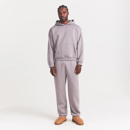 FLEECE LOUNGE MENS RELAXED HOODIE | SHADOW