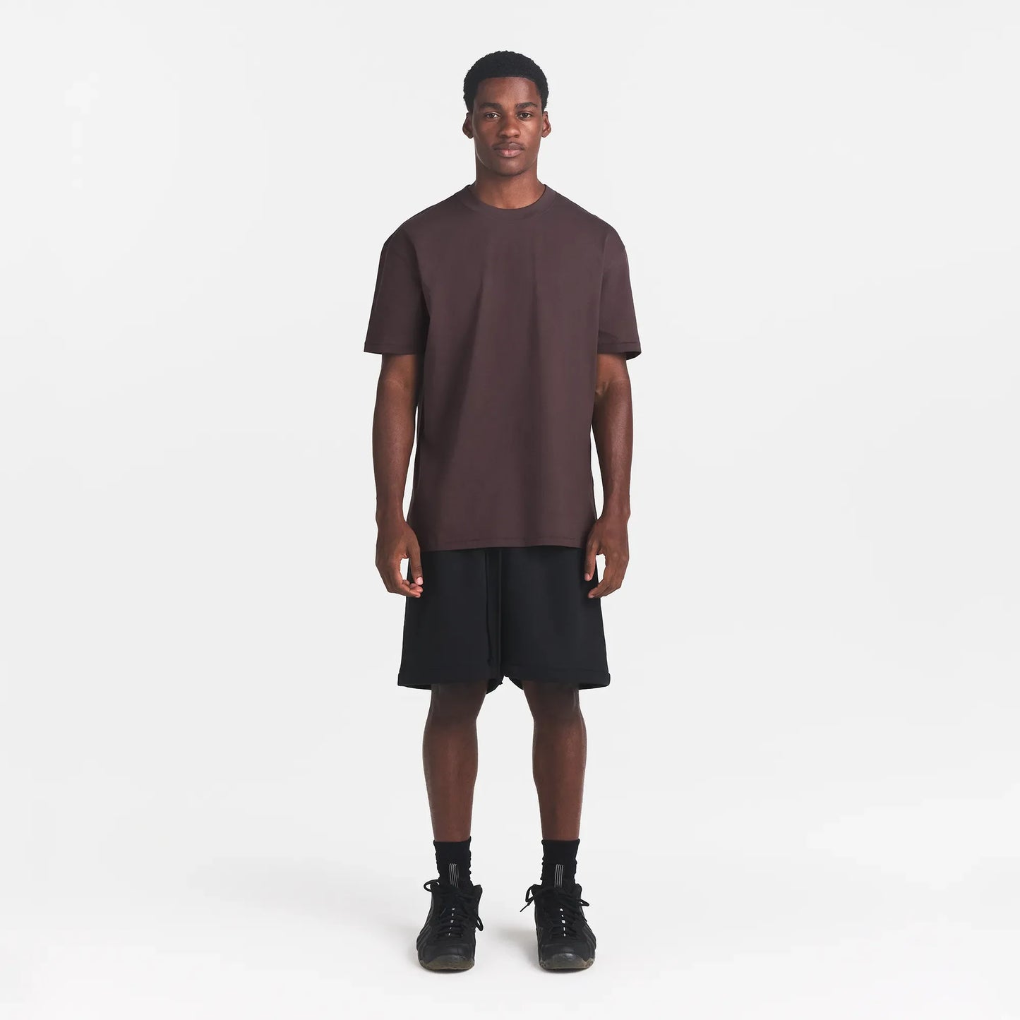 HEAVYWEIGHT COTTON MENS RELAXED T-SHIRT | RAISIN