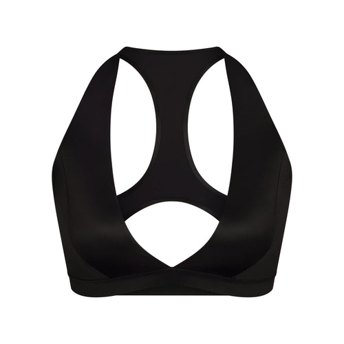 NikeSKIMS SATIN SHINE RACERBACK BRA | OBSIDIAN
